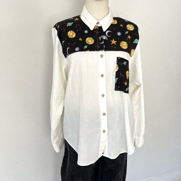 Universe Themed Button Down Shirt - Picture 3 of 6